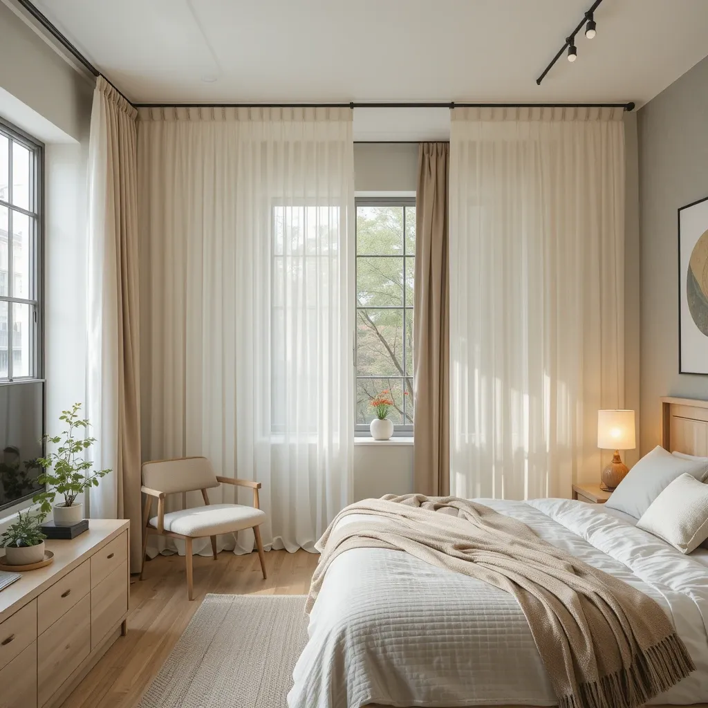 Soft Curtain Dividers for Privacy