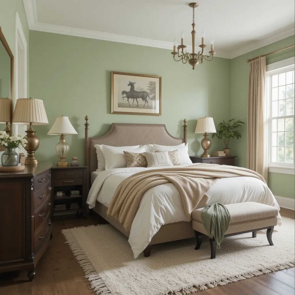Soft Pistachio Green with Vintage Accents