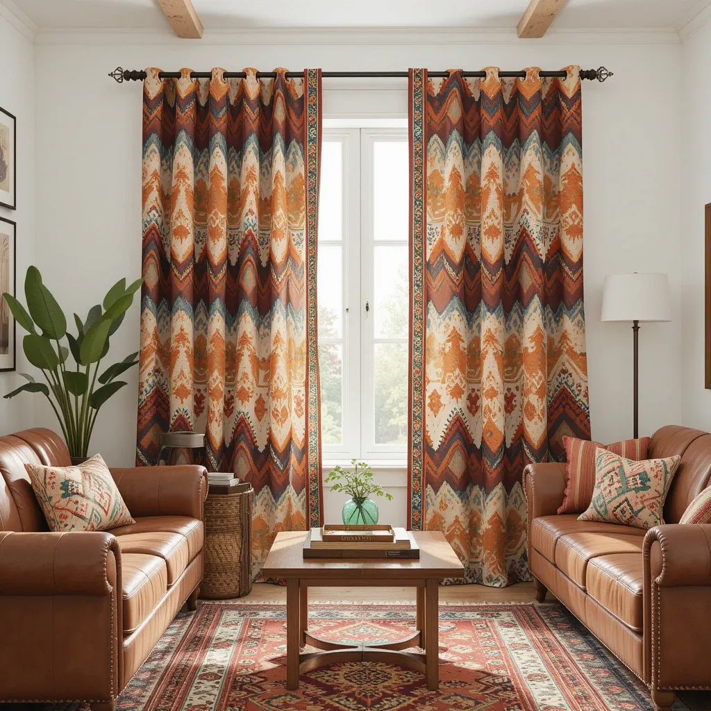 Southwestern-Inspired Geometric Curtains