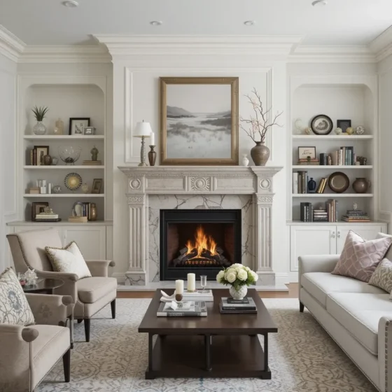 Statement Fireplace for a Cozy Focal Point