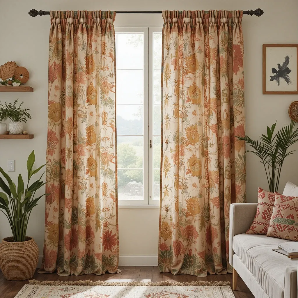 Sun-Printed Batik Curtains for Artistic Flair