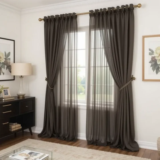 Tied Sheer Panels for a Decorative Look