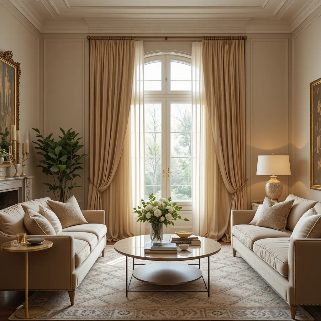 Velvet Beige Curtains for a Luxe Look