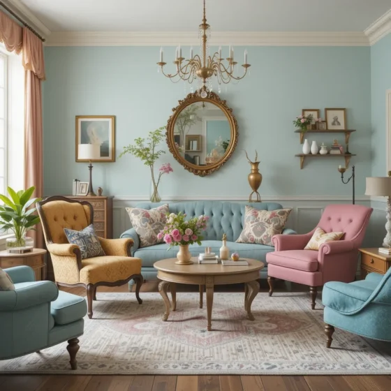 Vintage Mismatched Furniture for an Eclectic Charm