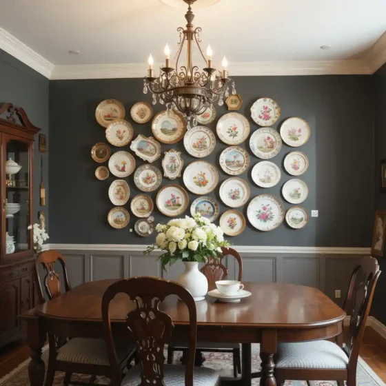 Vintage Plate Wall Display