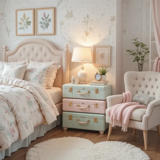 Vintage Suitcase Nightstand