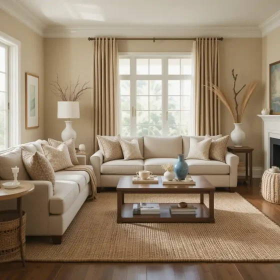 Warm Sand Brown with Coastal Elements