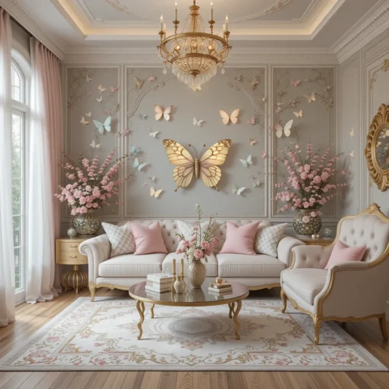 Whimsical Butterfly Living Room