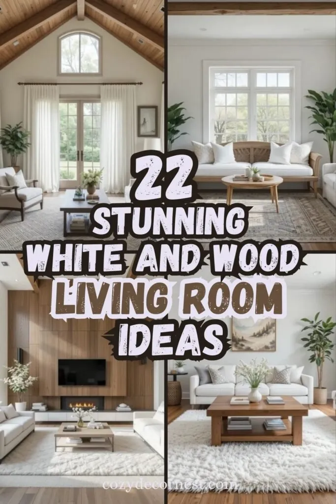 White and Wood Living Room