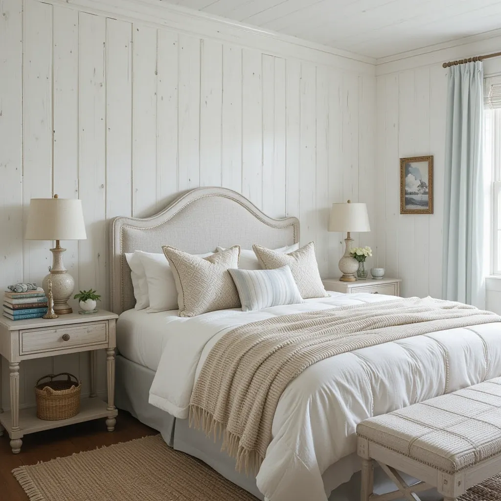 Whitewashed Wood Paneling