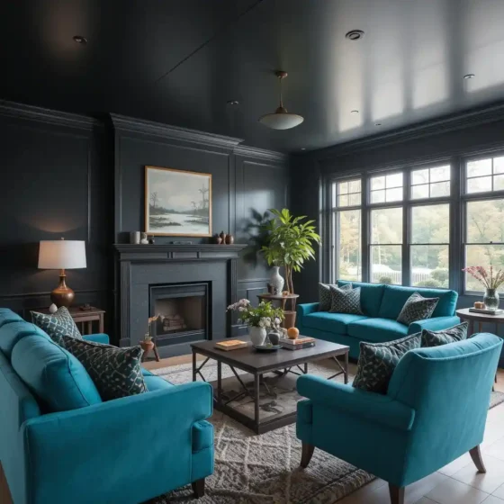 Black Ceiling for a Dramatic Effect