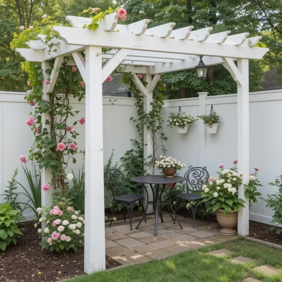 Corner Pergola Garden Retreat
