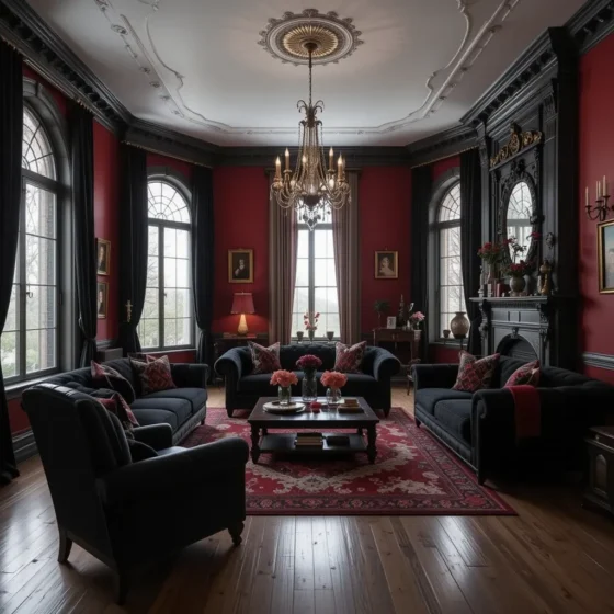 Crimson Accent Walls