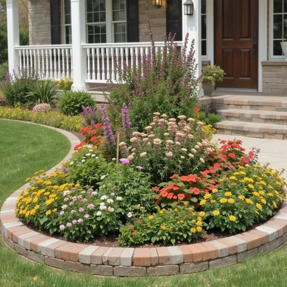 Curved Flower Bed Border