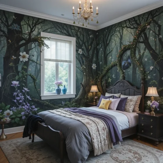 Enchanted Forest Mural or Wallpaper