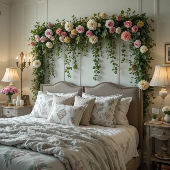 Floral Vine Headboard for Garden Vibes