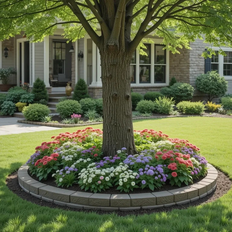 Flower Bed Around a Tree