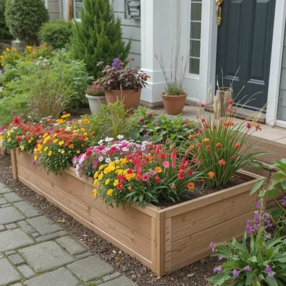 Flower Bed With Seasonal Swaps