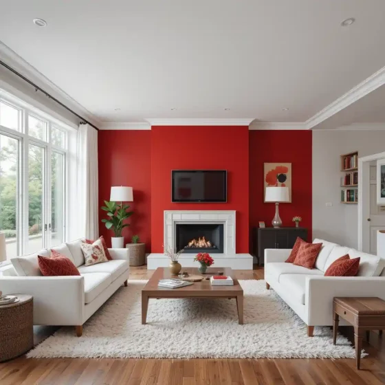 Go for a Bold Red Feature Wall