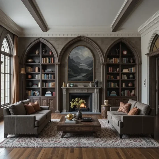 Gothic Arch Bookshelves