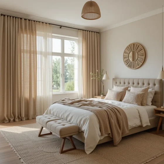 Linen Curtains in Earthy Tones