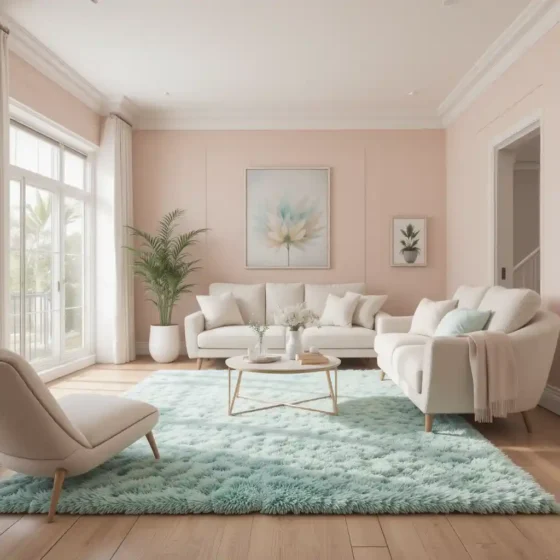 Mint Green Rug for a Soft Pastel Look