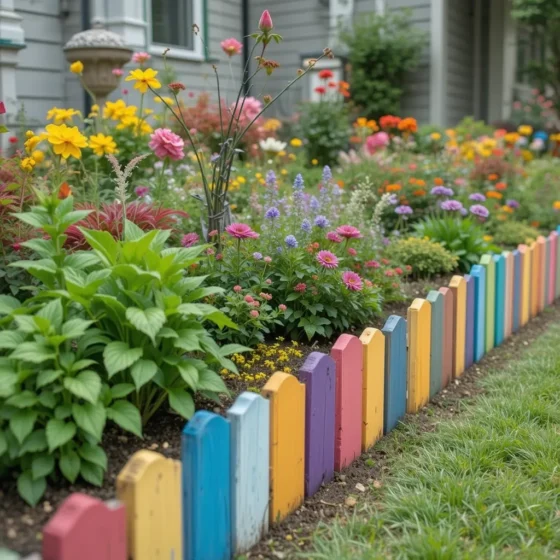 Painted Wood Plank Edging