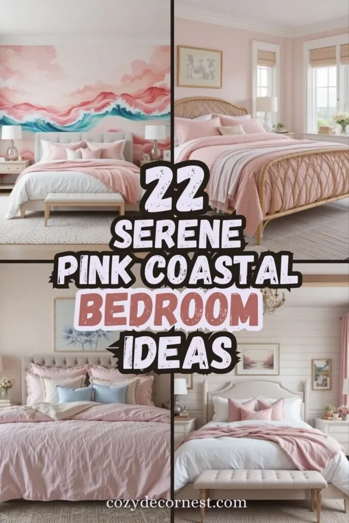 Pink Coastal Bedroom Ideas