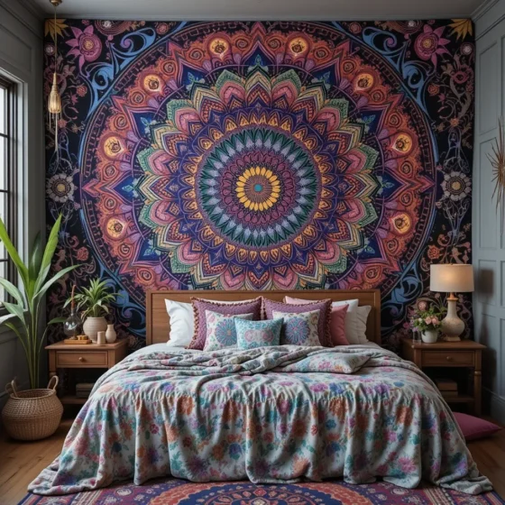Psychedelic Tapestry for a Focal Wall