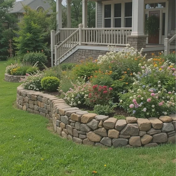 Raised Stone Wall
