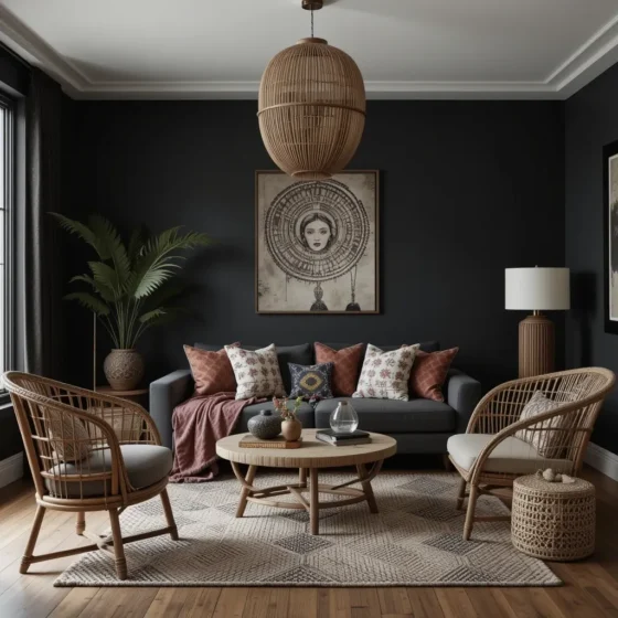 Rattan and Cane Details for a Boho Balance