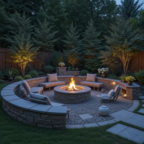Sunken Fire Pit Lounge
