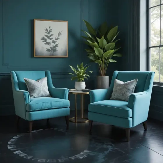 Teal Accent Chairs for a Pop of Color