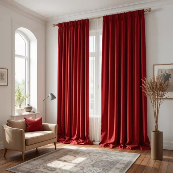Use Red Curtains for a Dramatic Effect