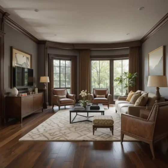 Warm Up the Space with Wood-Toned Furniture