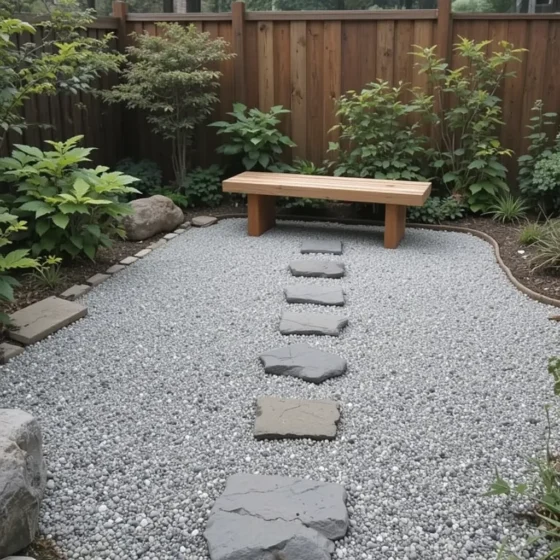 Zen Gravel Sitting Spot