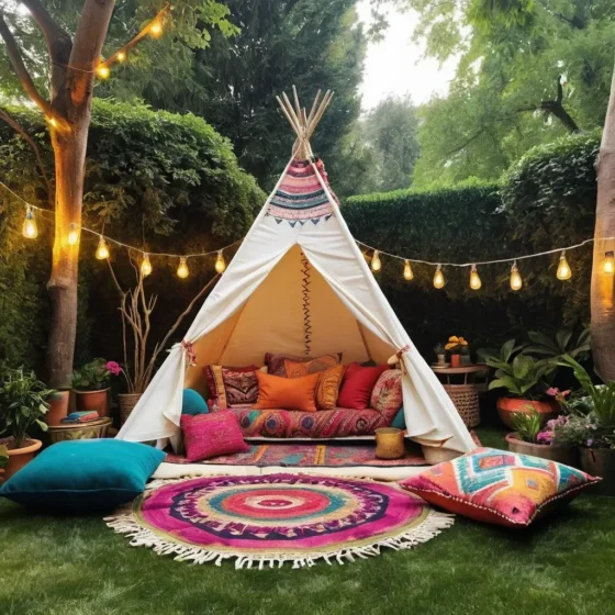 Bohemian Teepee or Tent Lounge