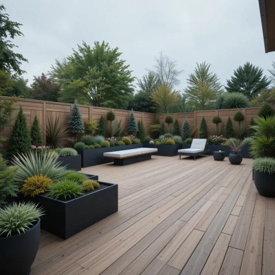 Container Garden with Matching Pots