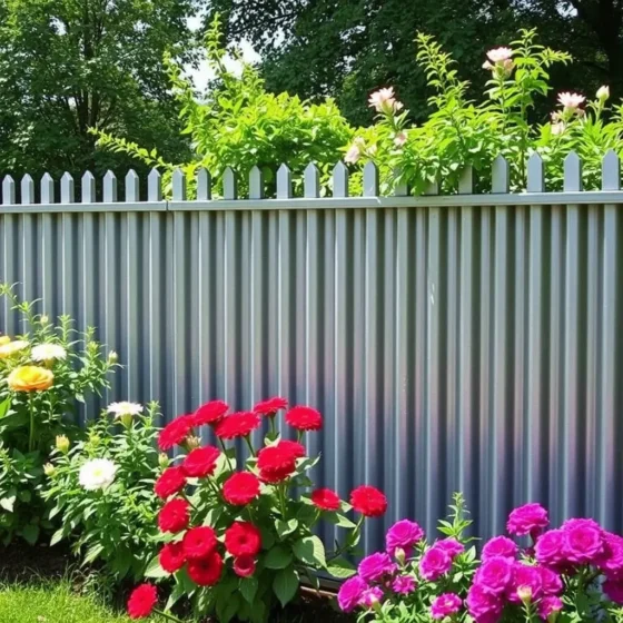 Corrugated Metal Fence Panels