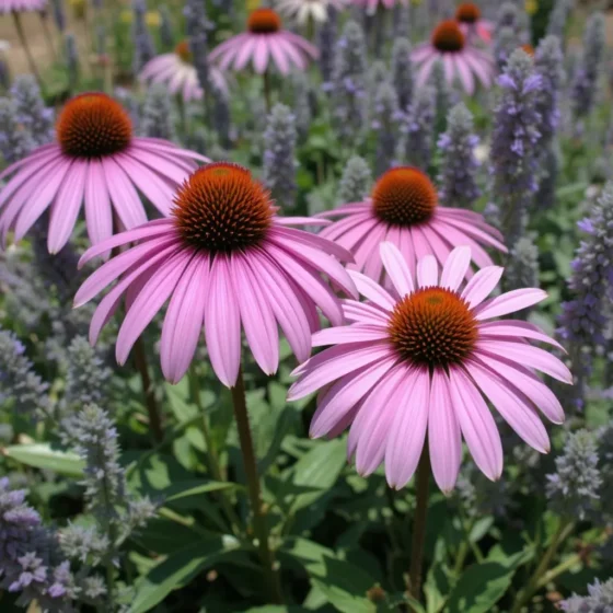 Echinacea and Russian Sage