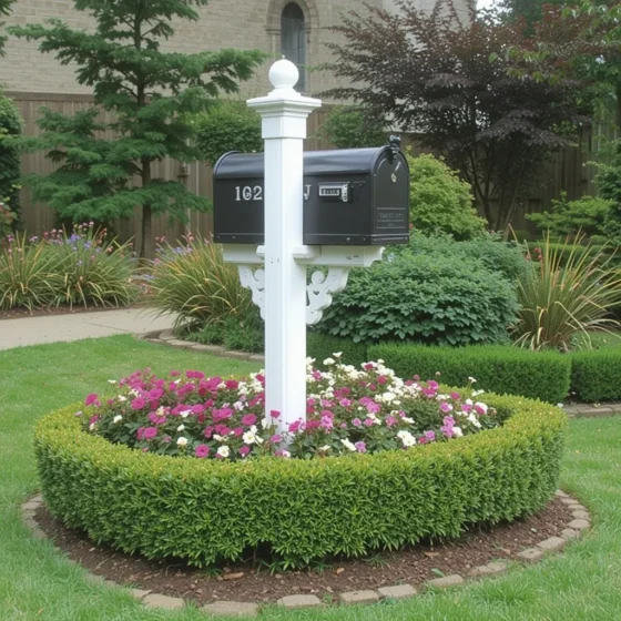 Formal Boxwood and Blooms