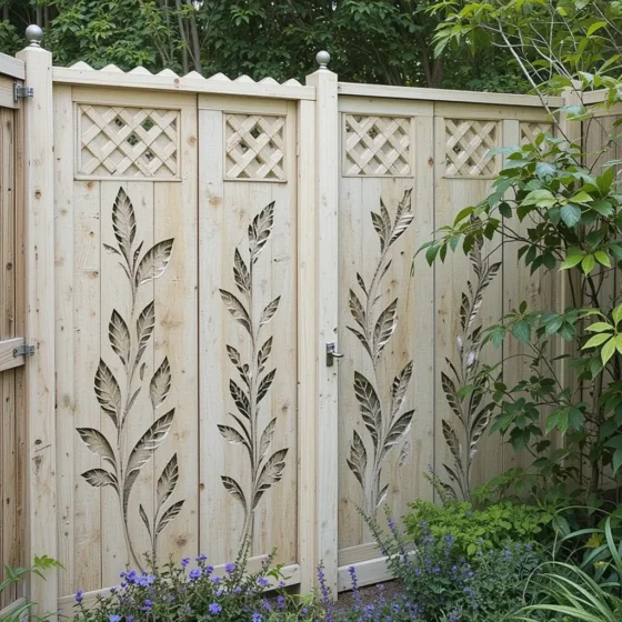 Garden Fence with Decorative Cutouts
