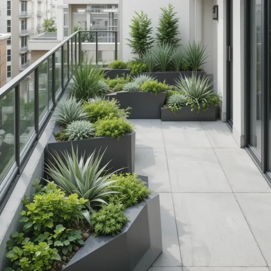 Geometric Raised Beds in Metal or Concrete