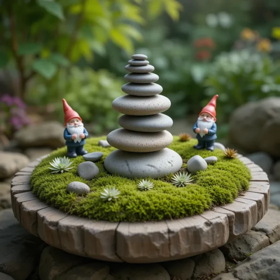 Gnome Rock Balancing Act