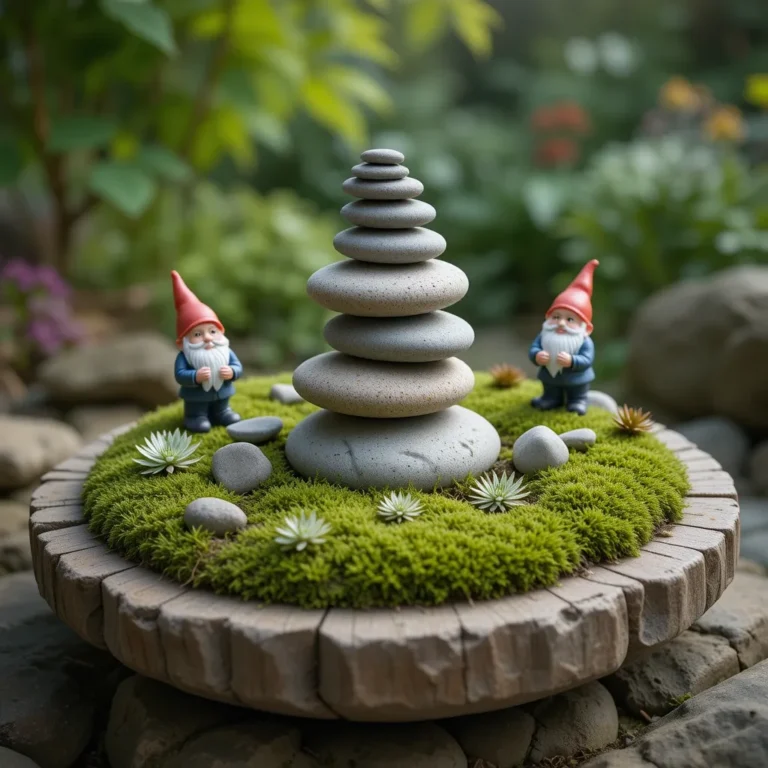 Gnome Rock Balancing Act