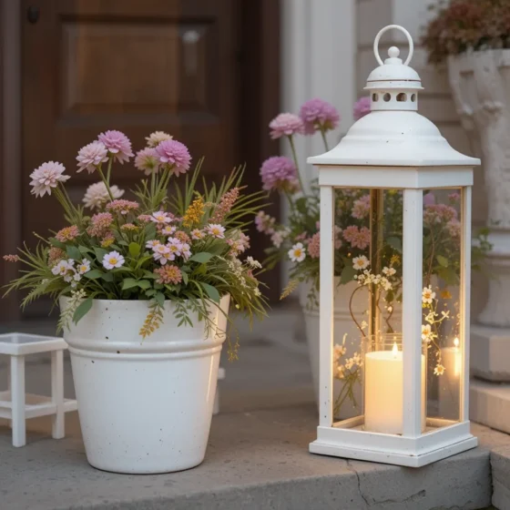 Lantern-Style Flower Pots for a Cozy Glow