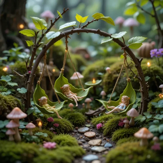 Leaf Hammocks for Resting Fairies