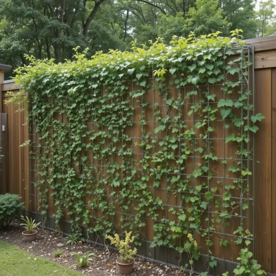 Living Wall Made of Trailing Vines