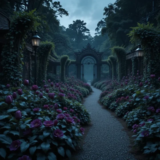 Midnight Black Flowers for a Sinister Elegance