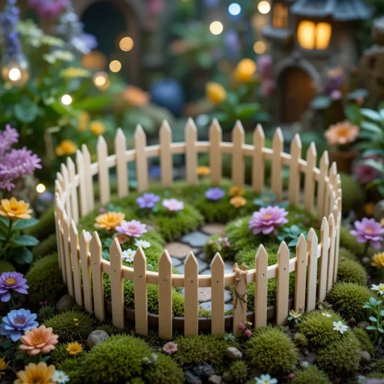 Mini Garden Fence with Toothpicks